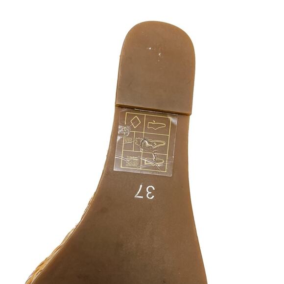 Vintage Marc Jacobs floral canvas & rattan wedge espadrilles sandals size 37 US7 - Picture 10 of 13